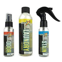 Sweat X Sport Essentials Kit - Trial Size Laundry Detergent, Odor Eliminator and Stain Remover Spray