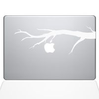 The Decal Guru Tree Branch MacBook Decal Vinyl Sticker - 13" MacBook Pro (2016 & Newer) - White (1191-MAC-13X-W)