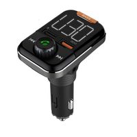FM Transmitter with Bass Booster, Bluetooth 5.0 FM Transmitter Wireless Radio Adapter, FM Transmitter QC3.0