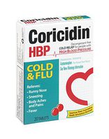 Coricidin HBP Cold & Flu Relief Tablets 20CT (Pack of 12)