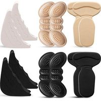 2 Pairs Shoe Toe Filler Inserts Adjustable Shoe Filler and 4 Pairs Heel Cushion Inserts Heel Shoe Grips Liner Heel Grips Shoe Pads for Women Men