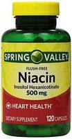 Spring Valley - Flush Free Niacin (B-3) 500 mg, 240 Capsules (2 Bottles of 120)