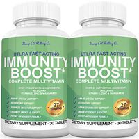 Immune Support Immunity System Booster with Echinacea Supplement, Vitamin C, Manganese & Zinc - Better Than Elderberry - Healthy Stress Response, Healthy Respiratory System & Immune Defense - 2 Pack