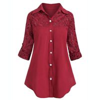 Womens V Neck Long Sleeve Button Down T Shirts Tie Front Casual Henley Tops