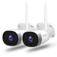 Outdoor Security Camera - AVstart 1080P FHD WiFi Surveillance Cameras Outdoor, IP66 Waterproof Camera with Smooth Video, Encrypted Cloud, FHD Night Vision, Two-Way Audio, Alexa Compatible(2 Pack)