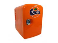 Coca-Cola FA04 Fanta Personal Cooler. 12 volt & 110V DC for your home, 6 can, Orange
