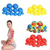 Flever Cupping Massage Cup Sets,12pcs Mini Silicone Travel Medical Vacuum Massage Cupping Cups Health Care Tools Random Color