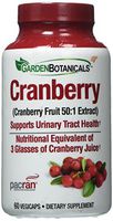 Garden Botanicals Cranberry 60 Vegicaps, Nutritional Equivalent of 3 Glasses of Cranberry Juice, 60 servings