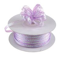 Ben Collection 1/8" X 50 Yards Iridescent Pull String Bows Ribbon (Lavender)