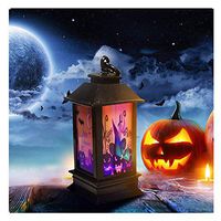 AMOUSTORE Halloween Pumpkin Night Light Lamp Door Room Decor Creative LED Lantern Party Home Props (1PC, Halloween Night Light - B)