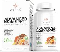 Jovae Advanced - 7 Medicinal Mushroom Complex Plus Immune Support with Maitake, Reishi Gandoderma Lucidum, Shiitake, Cordyceps Militaris, Turkey Tail, Boletus, Lions Mane, Vitamin D and Vitamin C