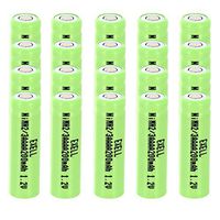 20x Exell 2/3AAAA NiMH 200mAh 1.2V Flat top Rechargeable Battery