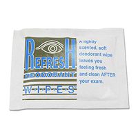 REFRESH DEODORANT WIPES STJ-911 Mammography Patient Wipe, Lightly Scented, Individually Packaged (Pack of 500)