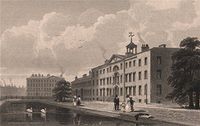 Manchester Royal Infirmary/dispensary/asylum. Now Piccadilly Gardens. AUSTIN - 1829 - old print - antique print - vintage print - Manchester art prints