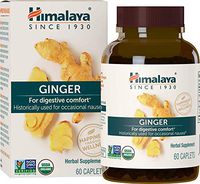 Himalaya Organic Ginger Supplement Equivalent to 4,766 mg of Ginger powder for Nausea, Gas and Occasional Upset Stomach, 2 Month Supply, 60 Caplets