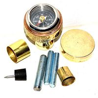 Nautical Gift Decor Brass Compass Knob Walking Stick Cane.