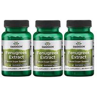 Swanson Fenugreek Extract - Featuring Testofen 300 mg 60 Veg Caps 3 Pack