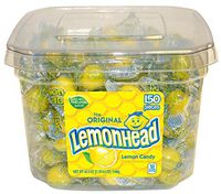 Lemonhead Lemon Candy, 150 Count Tub