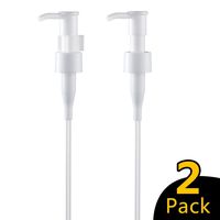 SNOW DIAMOND 24-410 2-Pack Oil-Rubbed Lotion Dispenser for Soap/Lotion Bottles Black Plastic Replacement Pump with Long dip Tubes (20-410 Long Mouth White, 2 Pack)