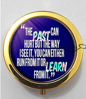 BlackKey The Past Can Hurt Quote 3-Compartment Decorative Pocket Gift Box Case Organizer for Pill, Color 2-1502