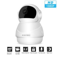 NROMG 1080P Security WiFi Camera with Night Vision, Two-Way Audio, Motion Detector Wireless Home Surveillance IP Camera, Baby & Pet Monitor, APP Remote Control, Cloud & SD Card Storage