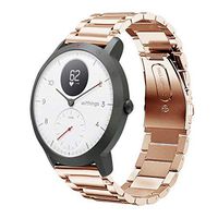 LeafBoat Compatible with Withings/Nokia Steel HR Sport Smartwatch Steel Band (40mm), Replacement Wristband for Withings/Nokia Steel HR Sport Smartwatch (40mm) (Rose Gold)