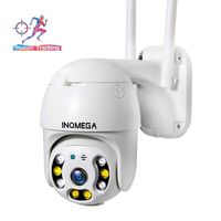 INQMEGA PTZ Camera Outdoor, 1080p Wireless Security IP Camera, Pan Tilt 4X Zoom, Two Way Audio, Color Night Vision, Waterproof Surveillance CCTV, Motion Detection Alarm, Support Max 128GB SD