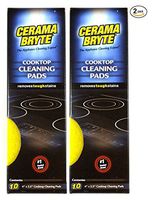 (2 Pack) Cerama Bryte Ceramic Cooktop Cleaning Pads, Total 20 Pads