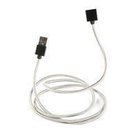 DRX Magnetic USB Charger Cable, Double-Braided Nylon Fast Charging Cable - 2.6ft. (Grey)