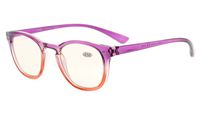 Eyekepper Blue Light Blocking Glasses Digital Eye Strain Prevention Womens Computer Reading Glasses (Purple-Red Frame, 3.50)