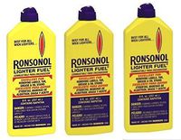 Ronsonol Lighter Fluid Bottles - 8 Oz, 3 in Pack
