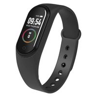Difcuy Smart Watch,M4 WK 0.96 Inch Screen,Sleep Heart Rate Monitoring,Step Counter,Bluetooth,Mobile Positioning,Remote Self-Timer.Sport Smart Bracelet Wristband for Kids Women and Men,Black