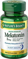Nature's Bounty Melatonin, Promotes Relaxation & Sleep 3 mg, 240 Quick Dissolve Tablets