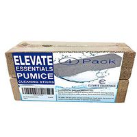 Elevate Essentials Pumice Stone Toilet Bowl Cleaner - 4 Pack of Heavy Duty Pumice Stones Cut into Sticks- Pool Pumice Stone Tile Cleaner - Works to Removes Rust from Bath Tub - Natural Product