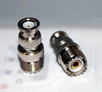 UHF female SO239 SO-239 to BNC male coax adapter; Fast Shipping; US Seller