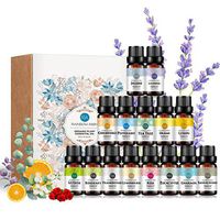 RAINBOW ABBY Top 15 Essential Oil Set, 100% Pure Oils-(Sandalwood,Lavender,Tea Tree,Chamomile,Eucalyptus,Rose,vetiver,Orange,Lemon,Rosemary,Jasmine,Peppermint,Lemongrass,Cinnamon,Frankincense)