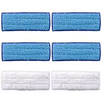 KEEPOW 6 Pack Washable Mopping Pads for iRobot Braava Jet 240 241 Included (4 pcs Wet Pads, 2 pcs Dry Pads)
