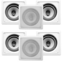 Acoustic Audio CS-I82S-3PR 300 Watt 8" 2-Way Home Theater in-Wall/Ceiling Speakers (3-Pair)