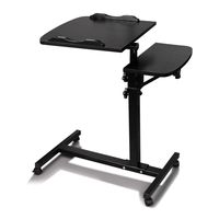 Laptop Desk,Vanvler Turn Lift Sit-Stand { Adjustable Laptop Table } Multifunction Computer Desk Cart (Black)