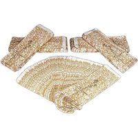 500 Paper Gift Bags Gold Shopping Sales Tote 4 x 11"