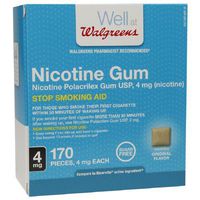Walgreens Nicotine Gum, 4mg, Original 170 ea