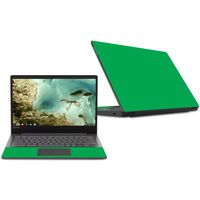 MightySkins Skin Compatible with Lenovo Chromebook S330 (2018) - Solid Green | Protective, Durable, and Unique Vinyl Decal wrap Cover | Easy to Apply, Remove, and Change Styles | Made in The USA