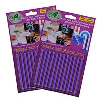 Sink Drain Cleaner Sticks - Keep Pipes Clean and Sink Odor-Free Deodorizer for Kitchen Bathroom Sewer 24Pcs (Purple)