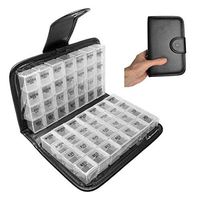 GQQG Large Pill Organizer 4 Times a Day Medication Travel Case 14 Day Weekly Prescription and Medication Wallet Pill Box Reminder, Arthritis Friendly, BPA Free