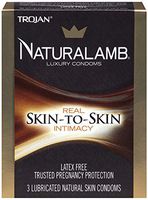 Naturalamb Natural Skin Lubricated Luxury Condoms 3 EA - Buy Packs and SAVE (Pack of 3)