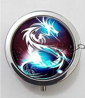 BlackKey Cool Dragon 3-Compartment Decorative Pocket Gift Box Case Organizer for Pill, Color 1 -736