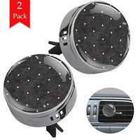 Gray flower heart two gun black air freshener aromatherapy essential oil diffusers for car vent clip portable with four refill pads 1.33x1.83in