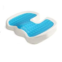 DXZA Seat Cushion Cool Gel Memory Foam Large Orthopedic Tailbone Pillow for Sciatica Back and Tailbone Pain