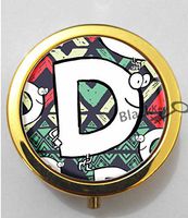 BlackKey Letter D Design 3-Compartment Decorative Pocket Gift Box Case Organizer for Pill, Color 2-48