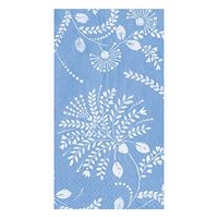 Caspari Trailing Floral Paper Guest Towel Napkins in Blue, Two Packs of 15